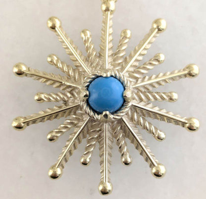 Starburst Drop Earrings – Blue Gem Statement Jewelry - TurkishBling