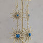Starburst Drop Earrings – Blue Gem Statement Jewelry