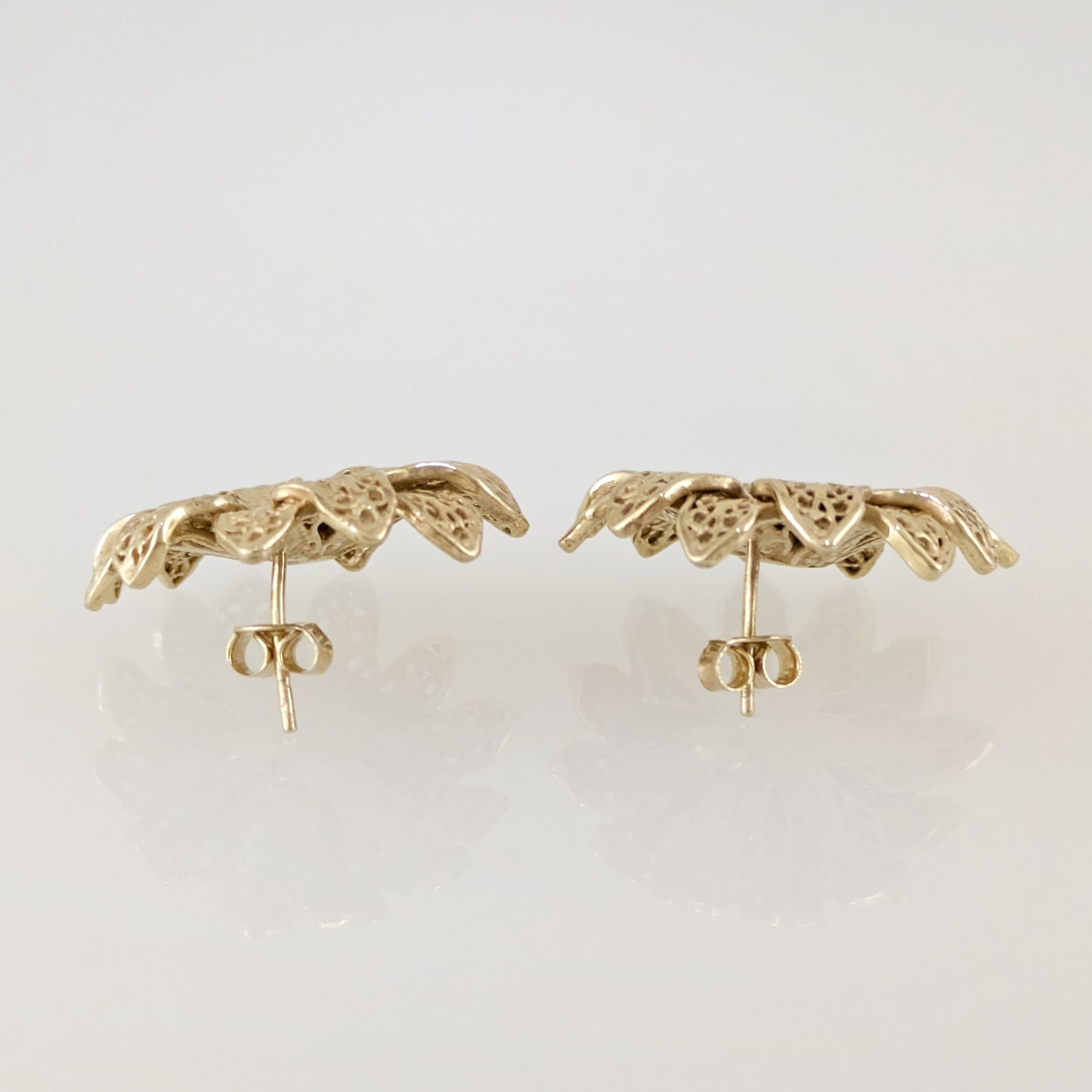 Layered Floral Openwork Stud Earrings