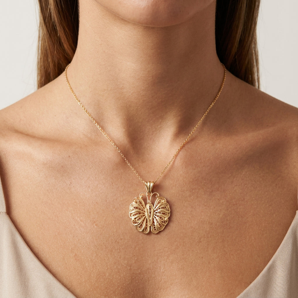 Butterfly Filigree Pendant