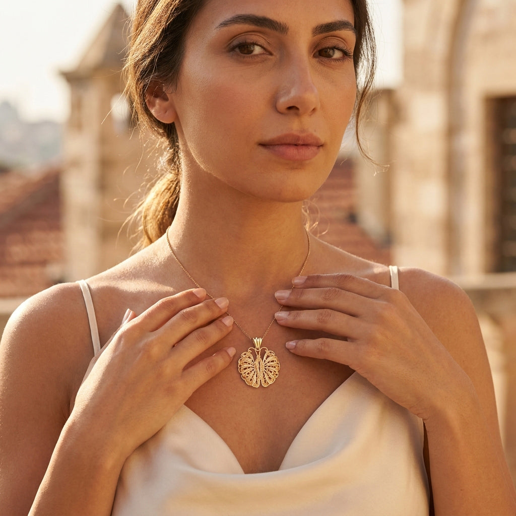 Butterfly Filigree Pendant