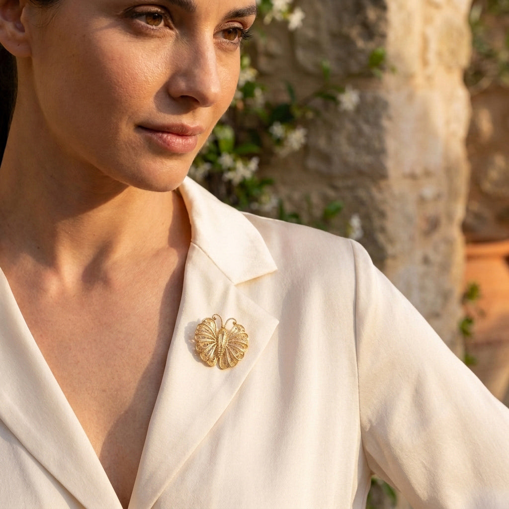 Butterfly Openwork Brooch
