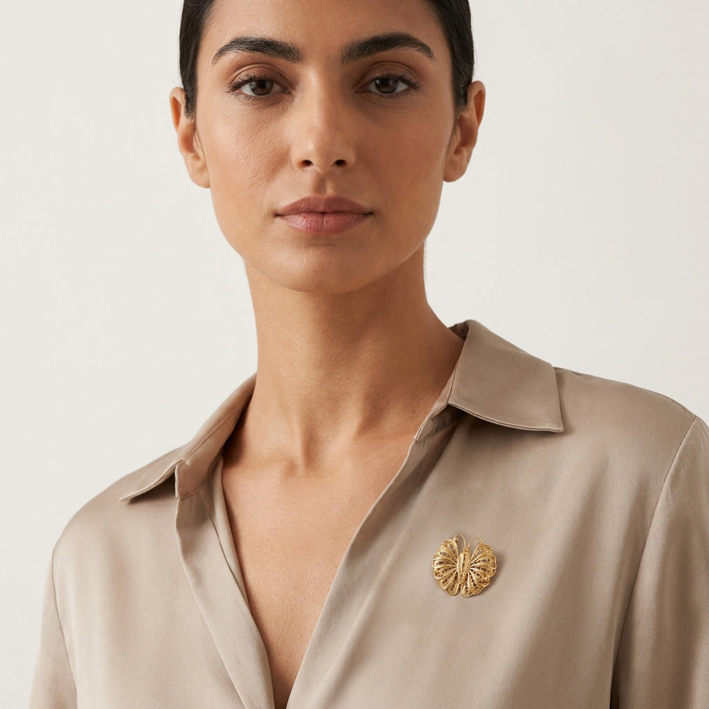 Butterfly Openwork Brooch