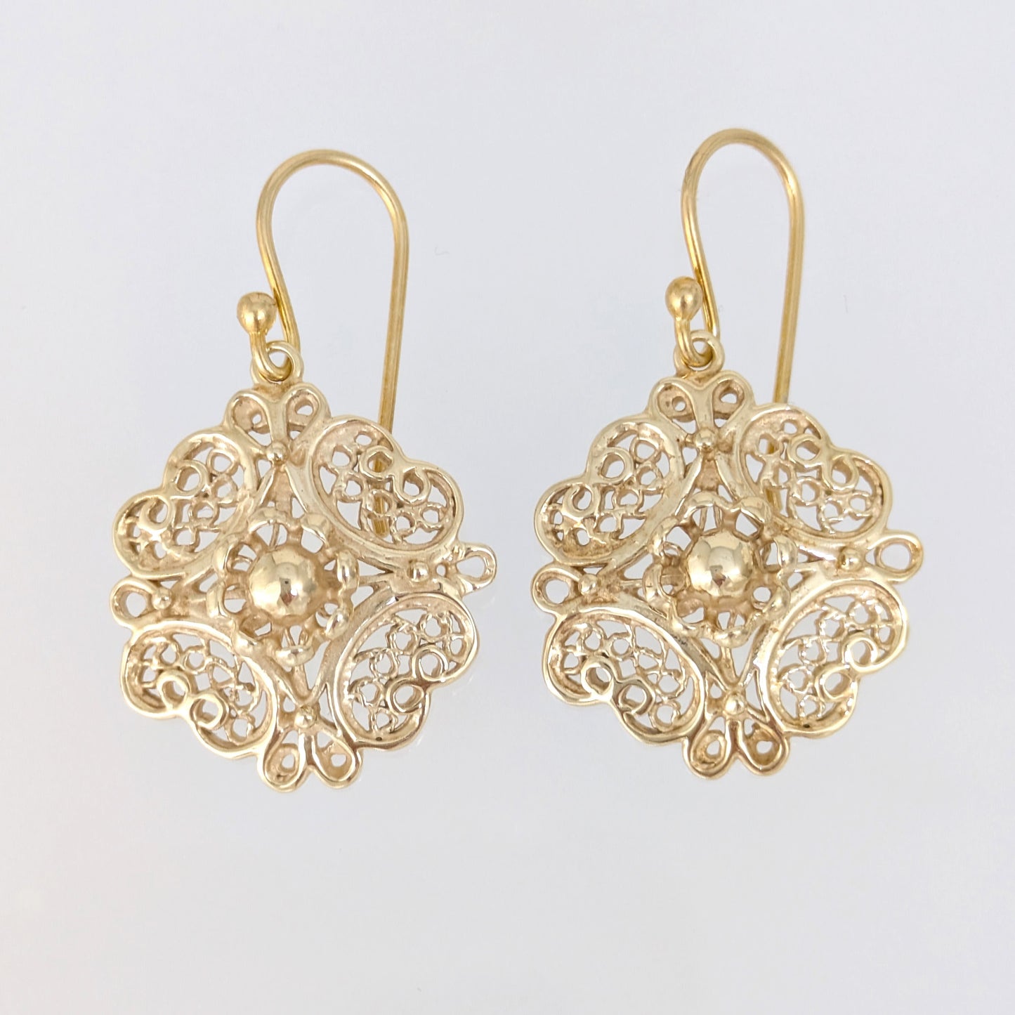 Filigree Floral Drop Earrings