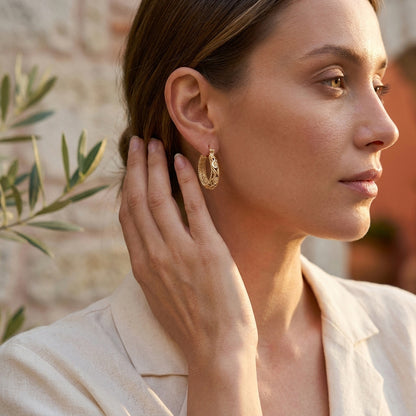 Ornate Filigree Hoop Earrings with Vintage Detailing