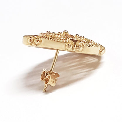 Filigree Sunburst Statement Stud Earrings