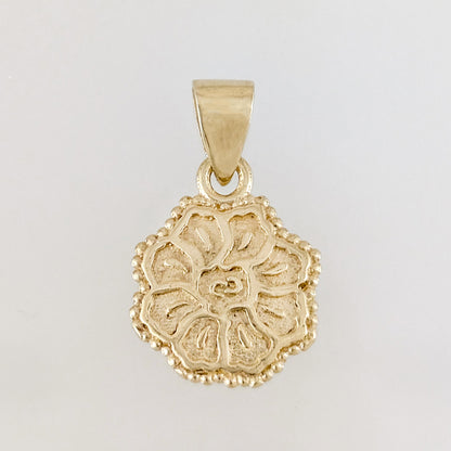 Petite Round Floral Pendant