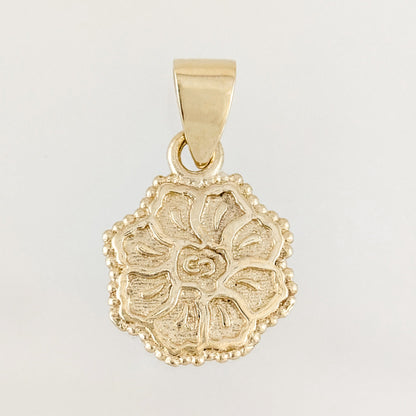 Petite Round Floral Pendant