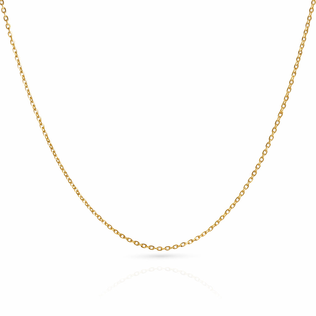 Adjustable Gold Chain Necklace 18k Gold Over Bronze Minimal Layering Chain