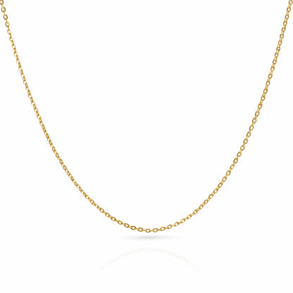 Adjustable Gold Chain Necklace 18k Gold Over Bronze Minimal Layering Chain
