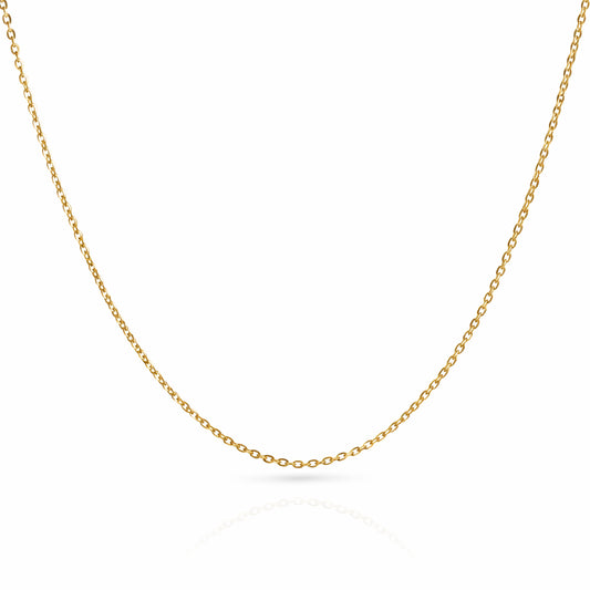 Adjustable Gold Chain Necklace 18k Gold Over Bronze Minimal Layering Chain