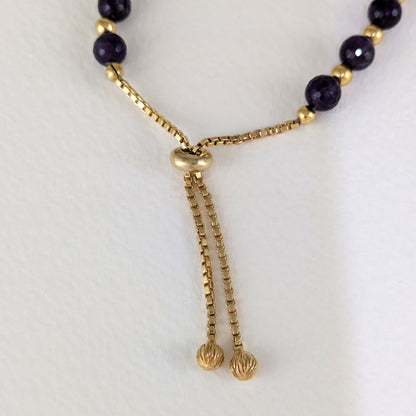 Filigree Cross Bracelet with Amethyst Beads