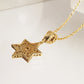 Star of David Necklace with Garnet or Citrine Gemstone