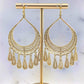 Statement Teardrop Filigree Earrings with Fringe Accents
