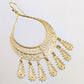 Statement Teardrop Filigree Earrings with Fringe Accents