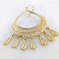 Statement Teardrop Filigree Earrings with Fringe Accents