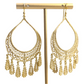 Statement Teardrop Filigree Earrings with Fringe Accents