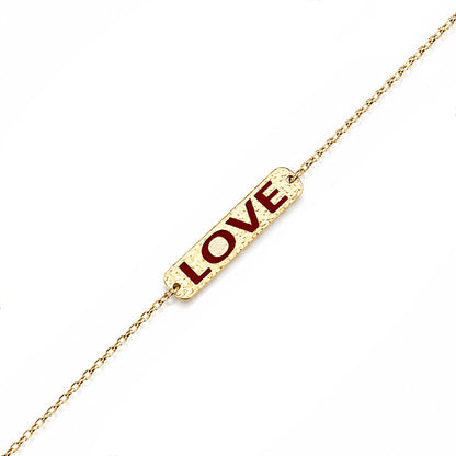 Faith- Love- Hope Enamel Bar Bracelet