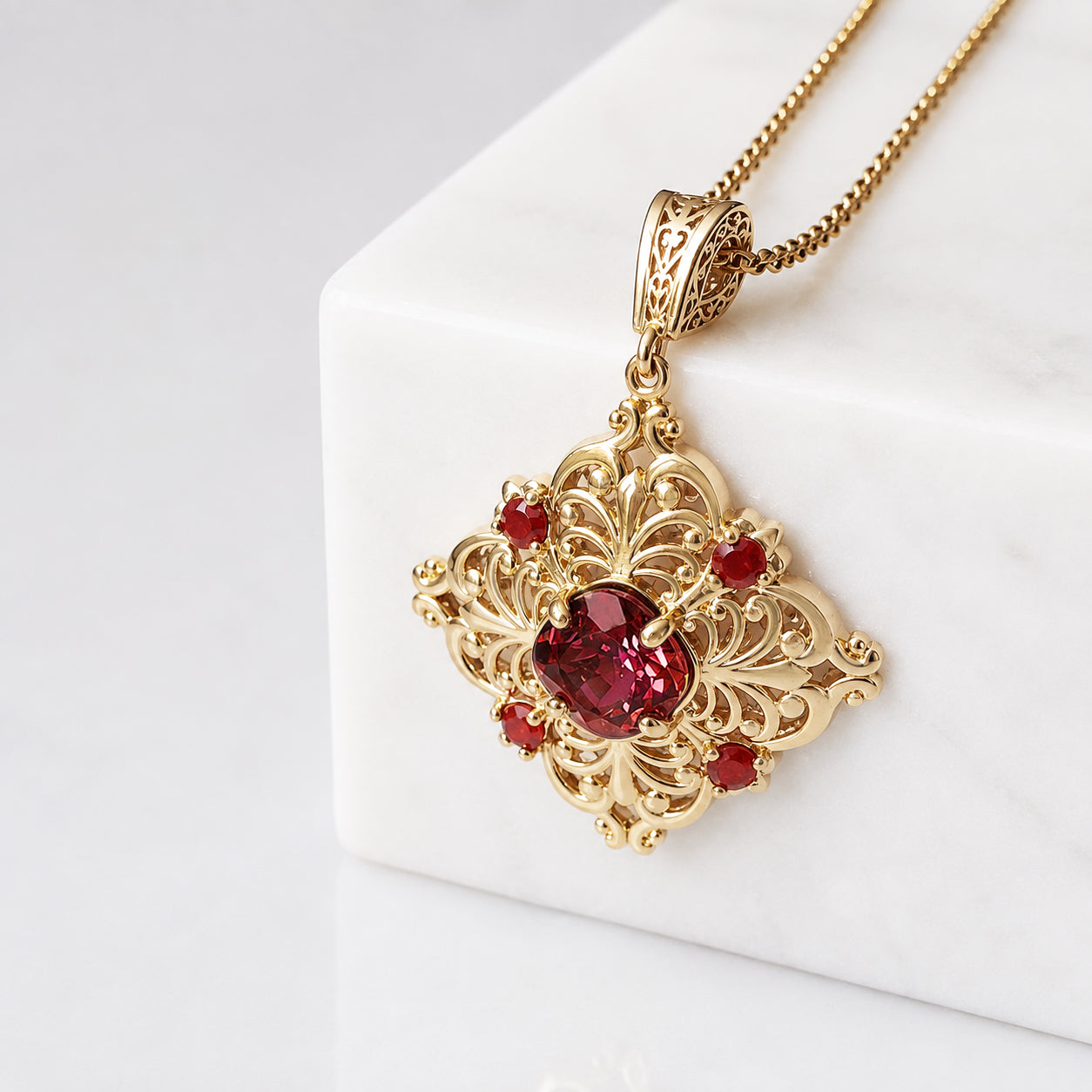Fine Gemstone Colored Genuine Quart Necklace w/ 18in chain + 2 in extension