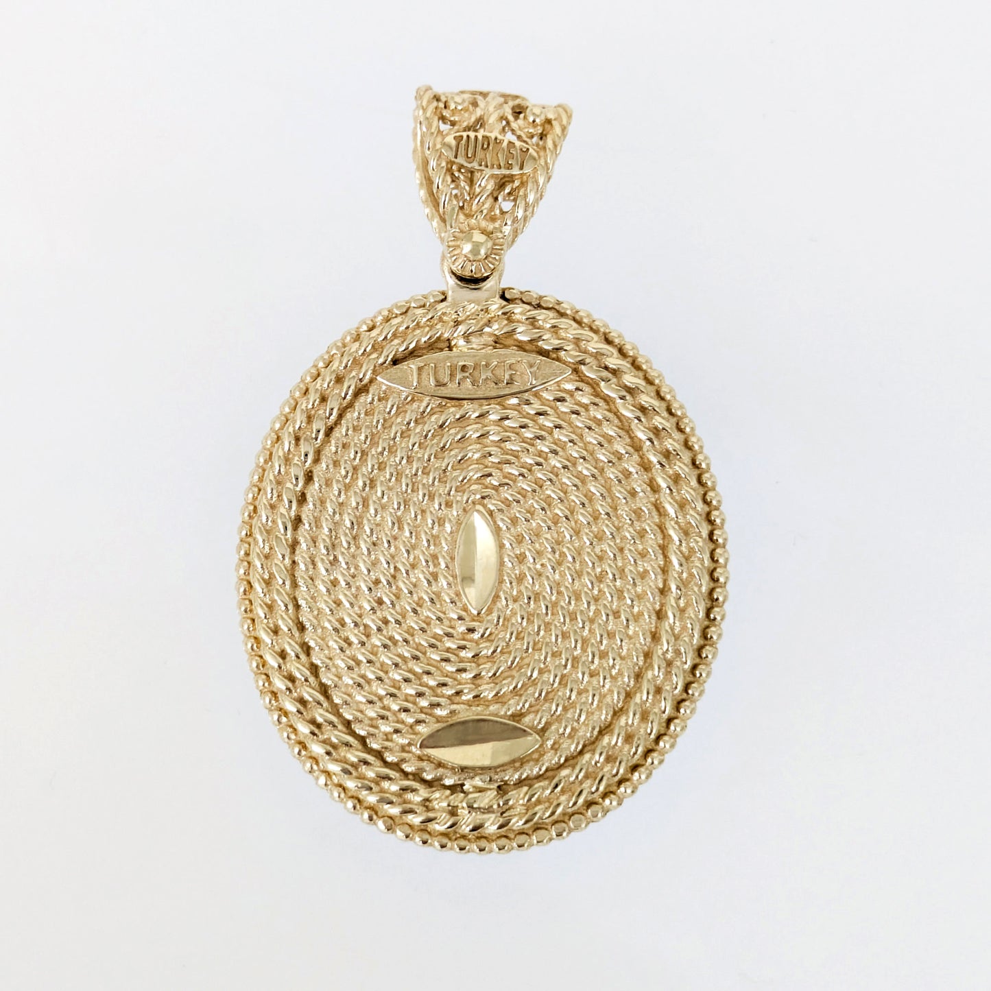 Filigree Pendant with Carnelian and Mirror Finish Gallery – 13x18mm Gemstone