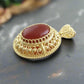 Filigree Pendant with Carnelian and Mirror Finish Gallery – 13x18mm Gemstone