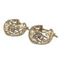 Swirl Pattern Hoop Earrings with Open Filigree Design