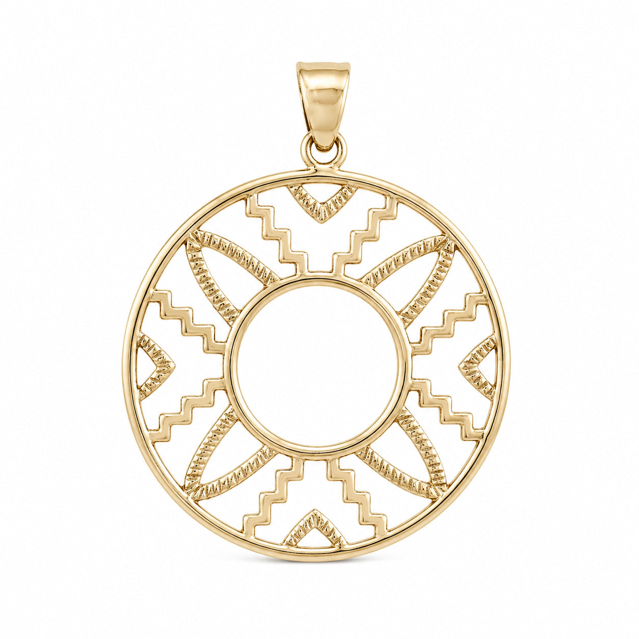Geometric Circle Pendant Charm