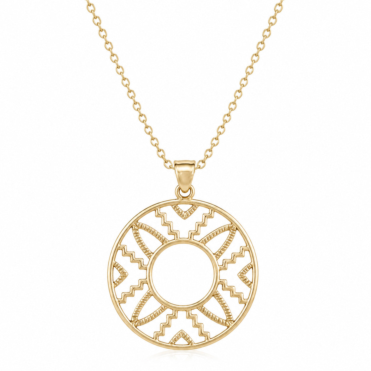 Geometric Circle Pendant Charm