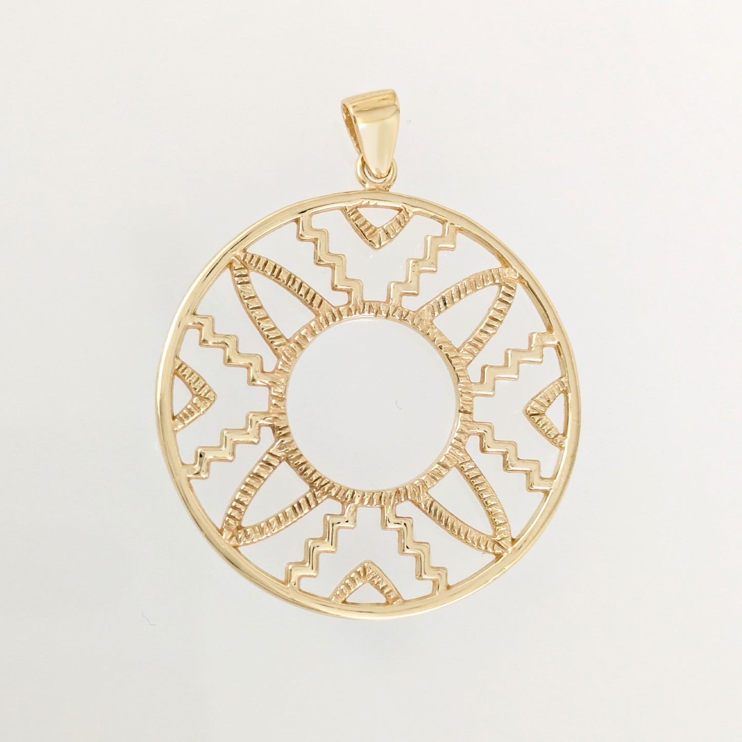 Geometric Circle Pendant Charm