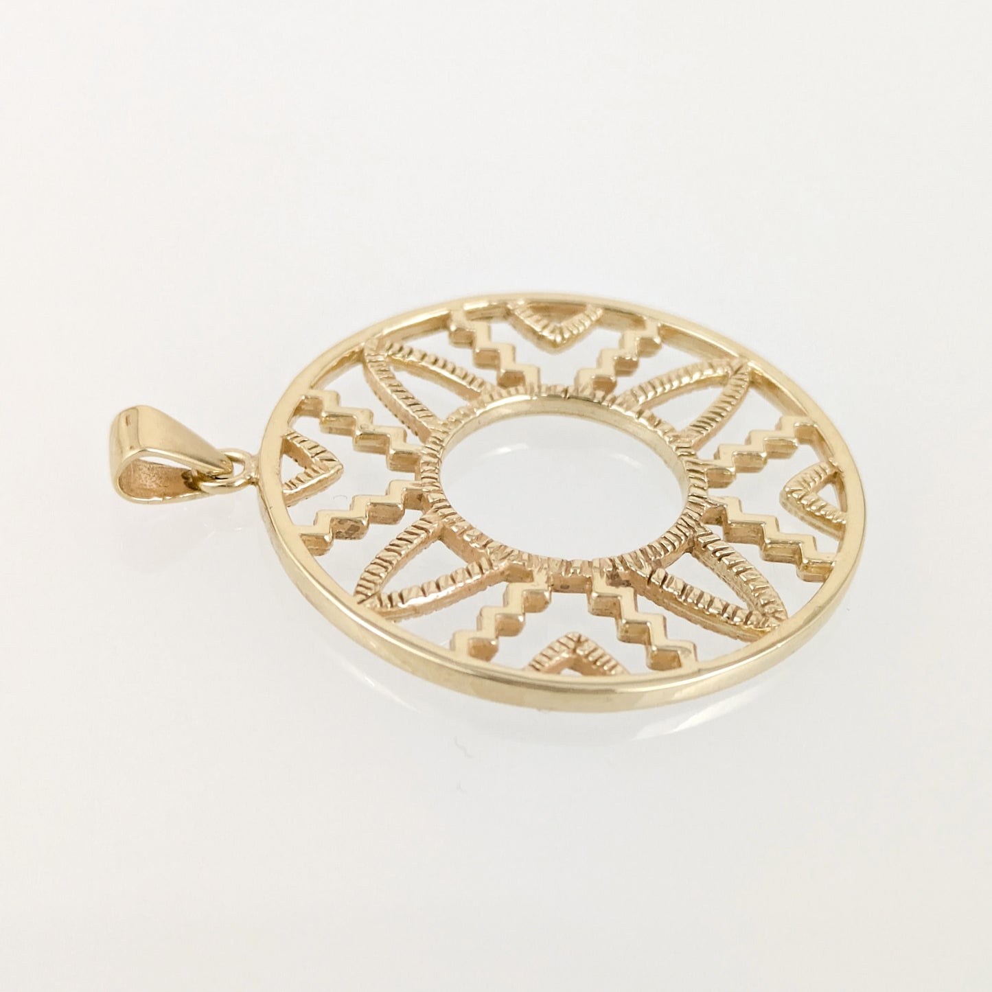 Geometric Circle Pendant Charm