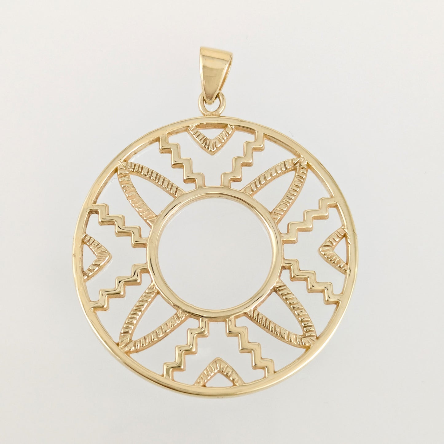 Geometric Circle Pendant Charm