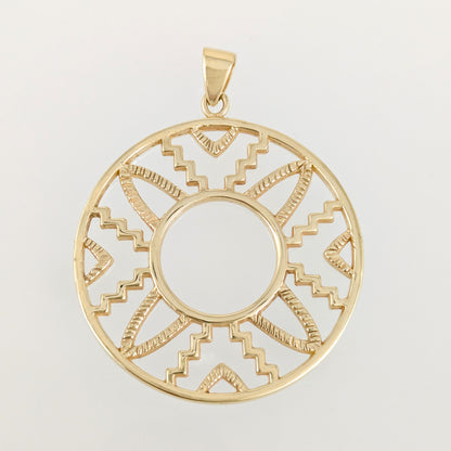 Geometric Circle Pendant Charm
