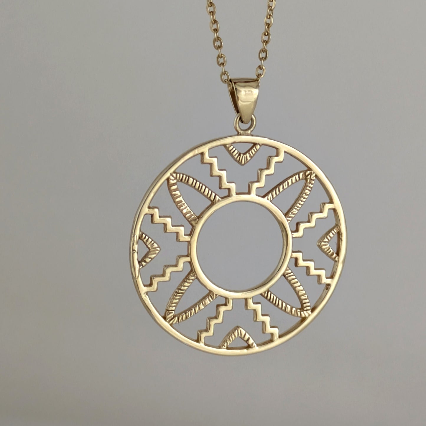 Geometric Circle Pendant Charm