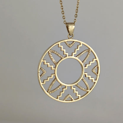 Geometric Circle Pendant Charm