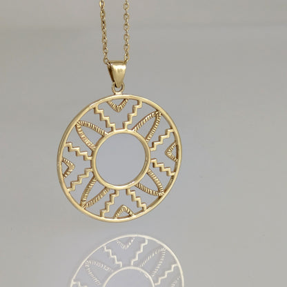 Geometric Circle Pendant Charm