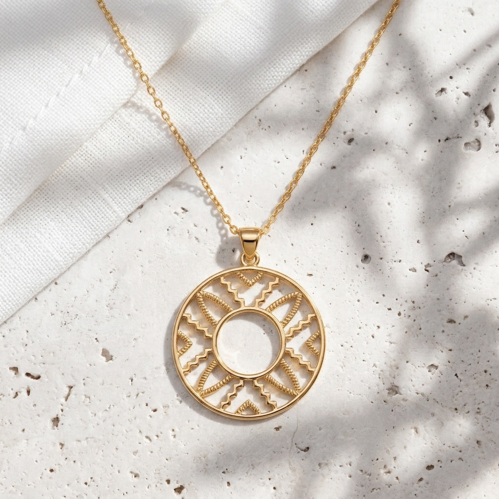 Geometric Circle Pendant Charm