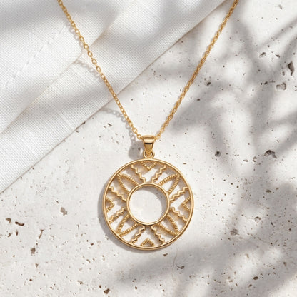 Geometric Circle Pendant Charm