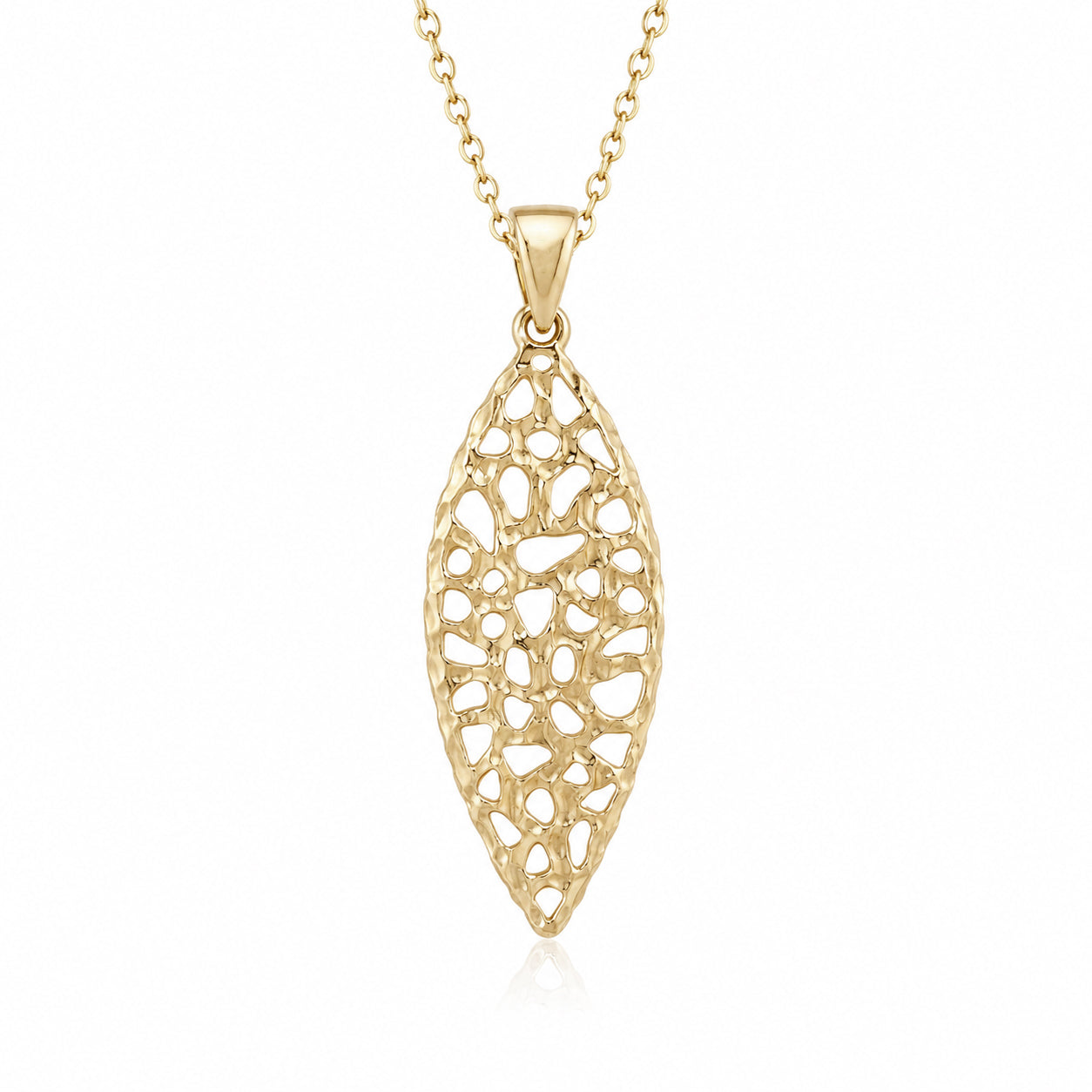 Openwork Marquise Pendant Statement