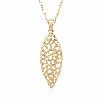 Openwork Marquise Pendant Statement