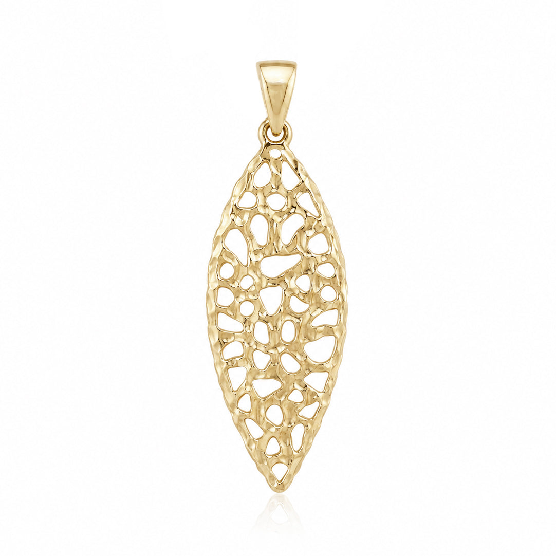 Openwork Marquise Pendant Statement