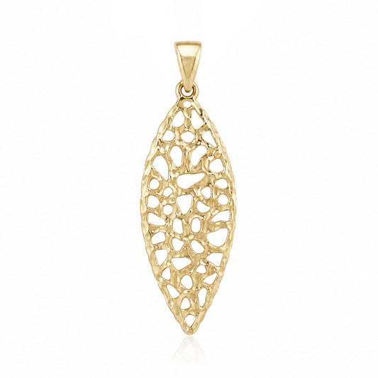 Openwork Marquise Pendant Statement