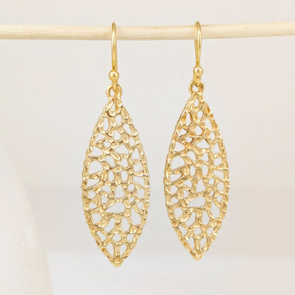 Organic Openwork Drop Earrings