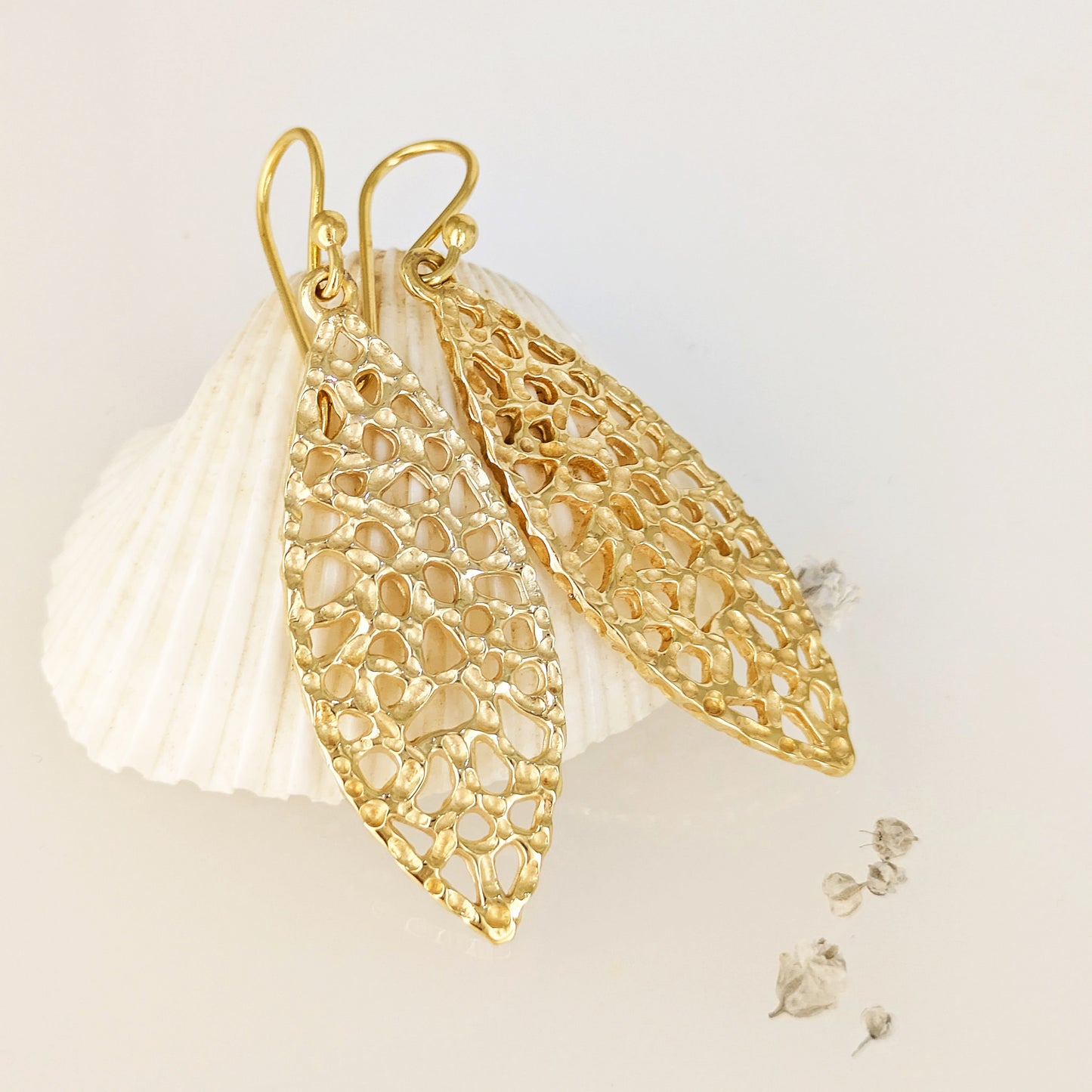 Organic Openwork Drop Earrings