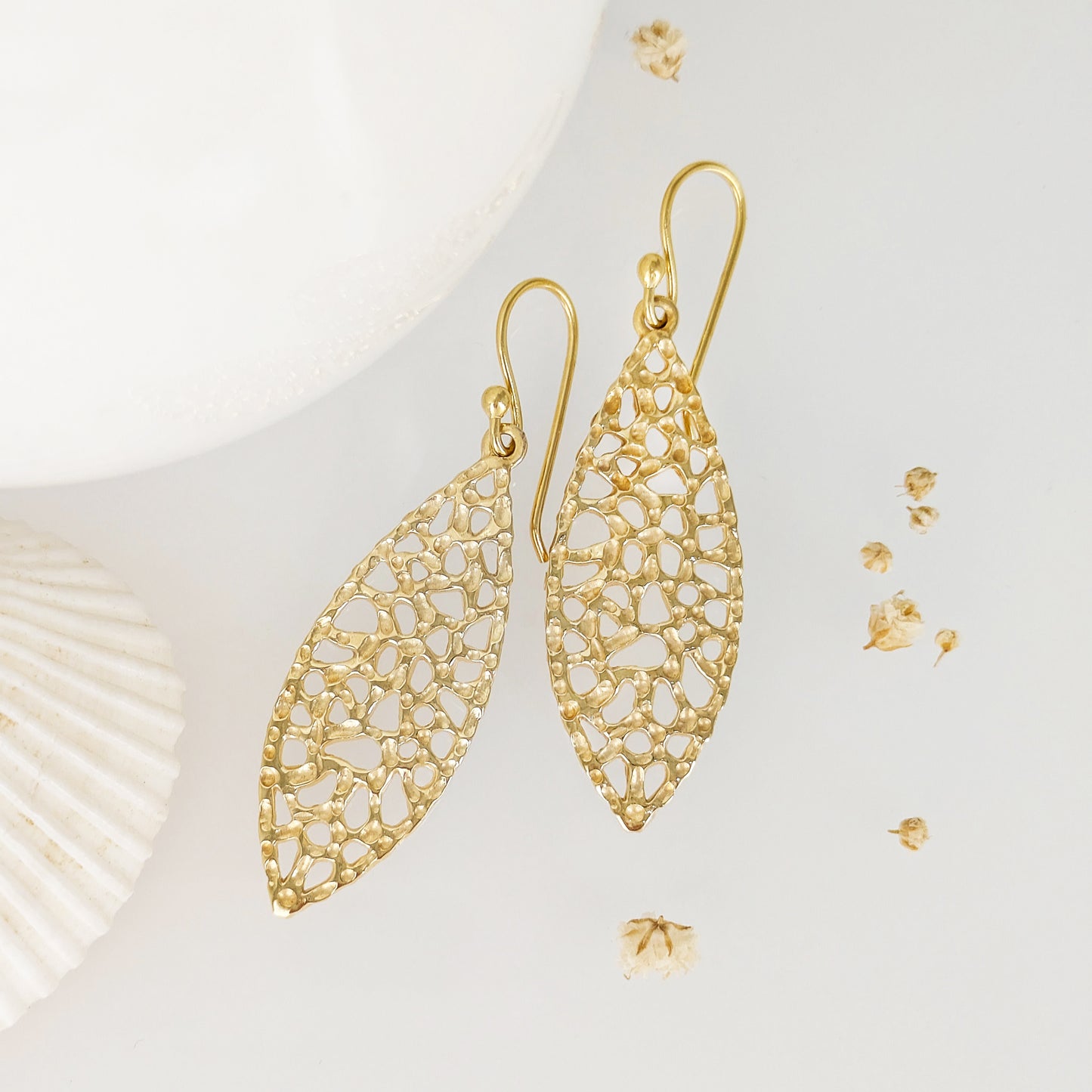 Organic Openwork Drop Earrings