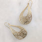 Floral Cutout Teardrop Earrings with French Wire