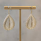 Handmade Teardrop Filigree Earring Gold Over Bronze