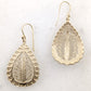 Handmade Teardrop Filigree Earring Gold Over Bronze