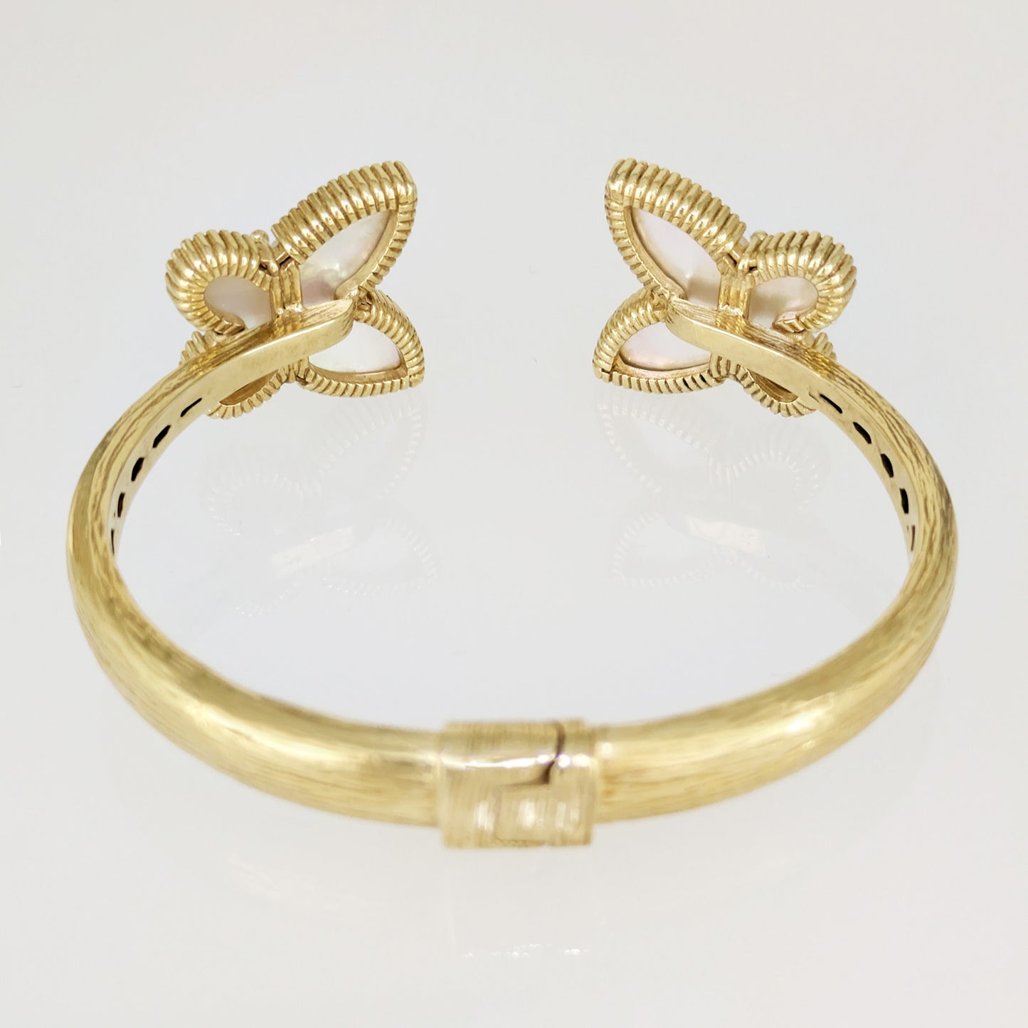 Mother of Pearl Butterfly Open Cuff Bracelet