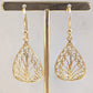 Petite Filigree Teardrop Earrings – Lightweight and Elegant