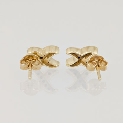 Black Spinel X Stud Earrings